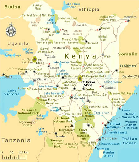 carte du Kenya